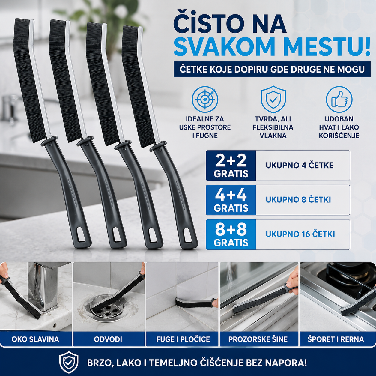 Četke za čišćenje uskih područja