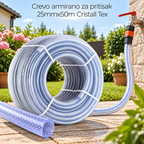 Crevo armirano za pritisak 25mmx50m Cristall Tex