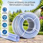 Crevo armirano za pritisak 19mmx50m Cristall Tex