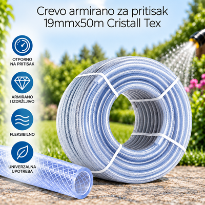 Crevo armirano za pritisak 19mmx50m Cristall Tex