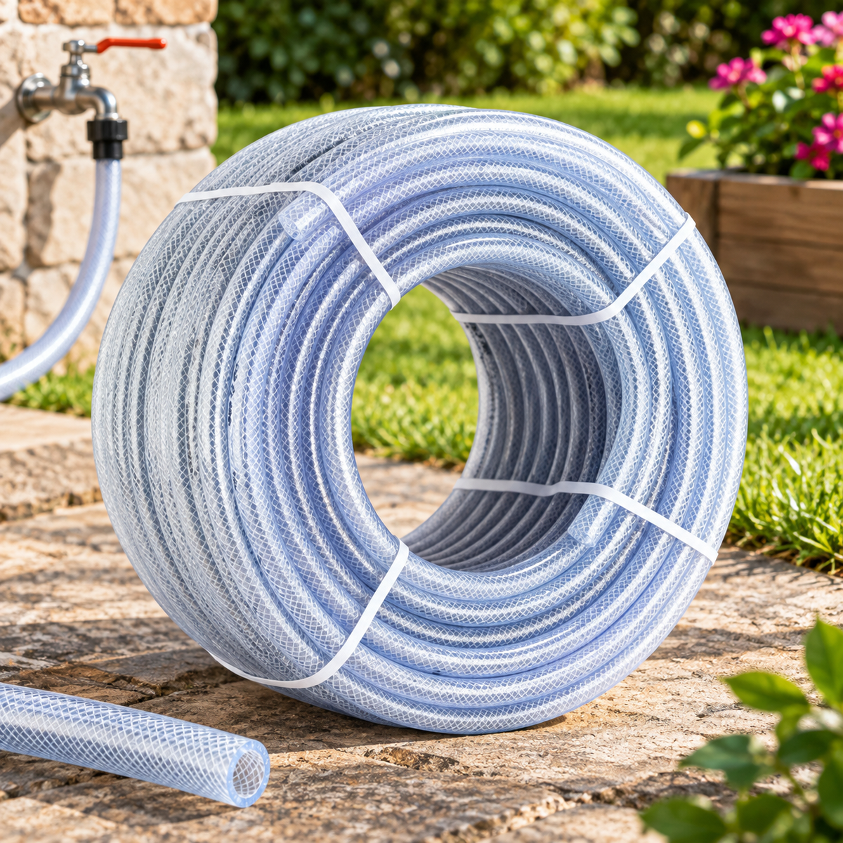 Crevo armirano za pritisak 8mmx100m Cristall Tex