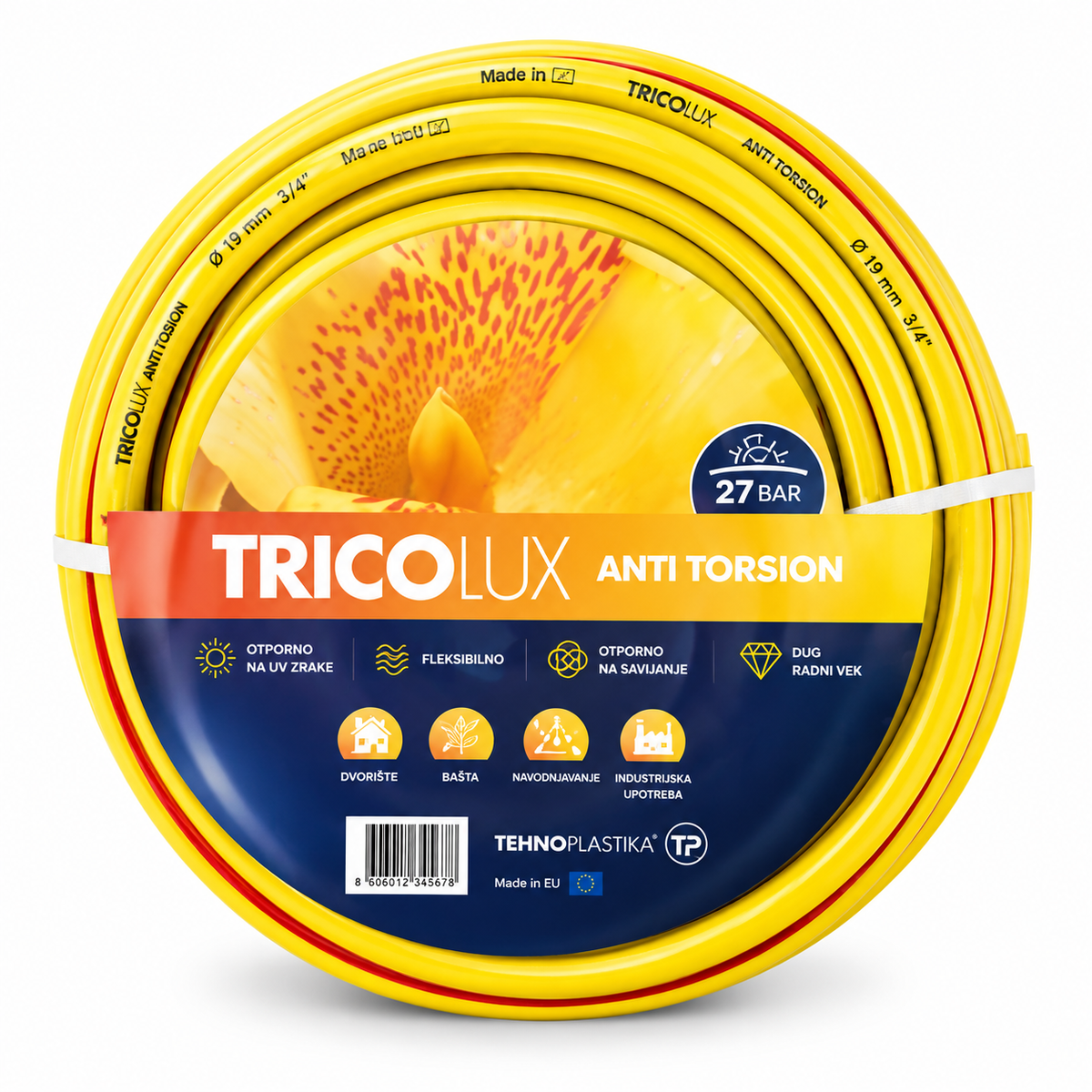 Crevo za vodu 3/4"x25m Tricolux No Torsion