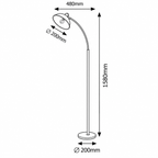 Daron podna lampa metal crna boja E27 158cm