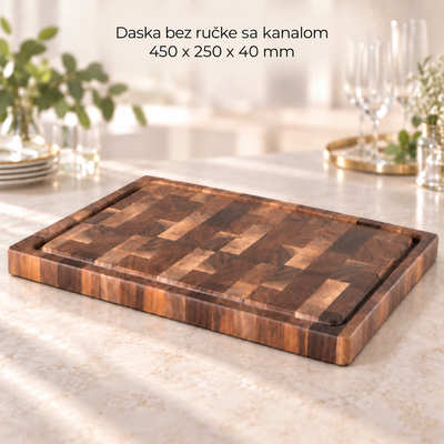 Daska bez ručke sa kanalom 450 x 250 x 40 mm