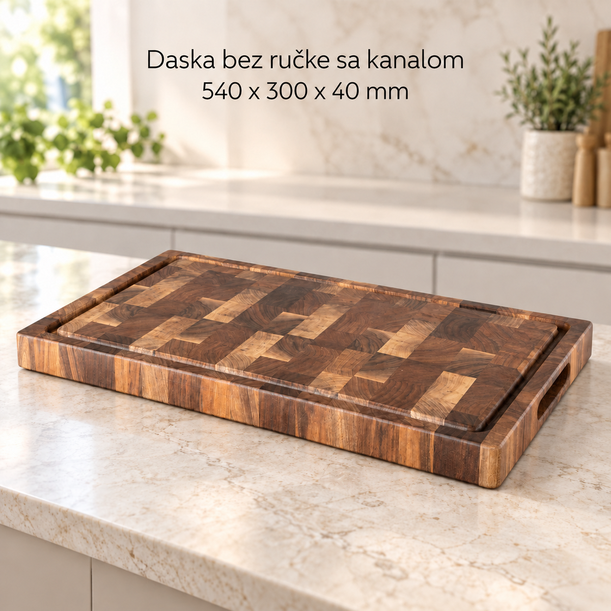 Daska bez ručke sa kanalom 540 x 300 x 40 mm