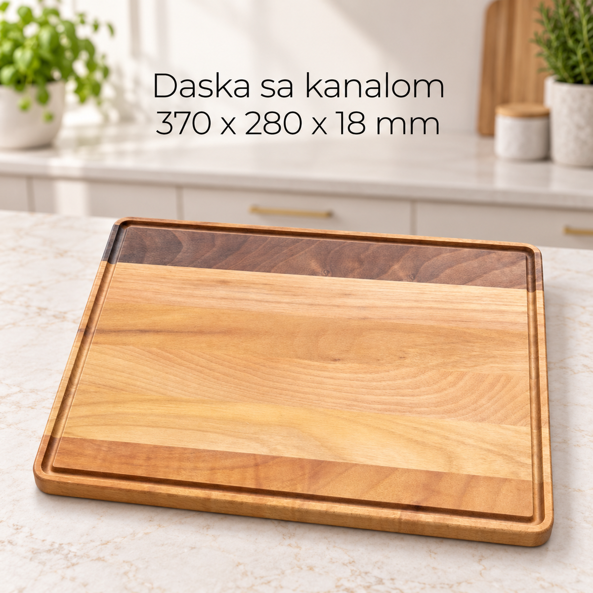 Daska sa kanalom 370 x 280 x 18 mm