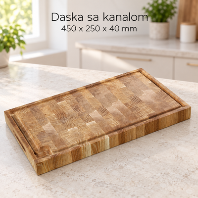 Daska sa kanalom  450 x 250 x 40 mm
