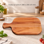Daska sa ručkom 390 x 200 x15 mm