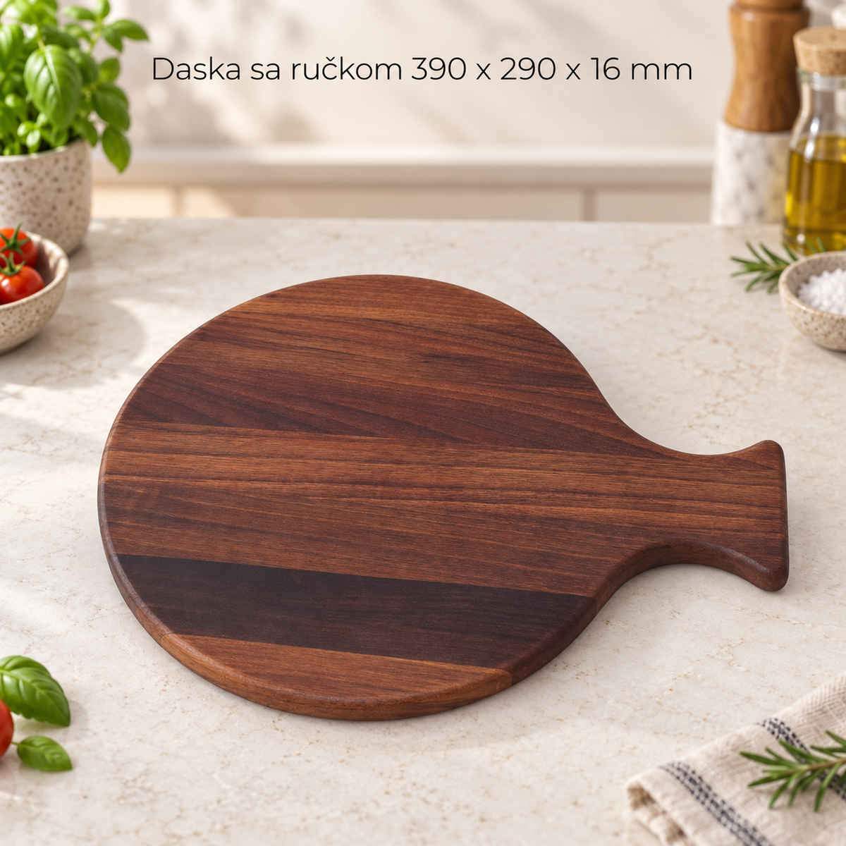 Daska sa ručkom   390 x 290 x 16 mm