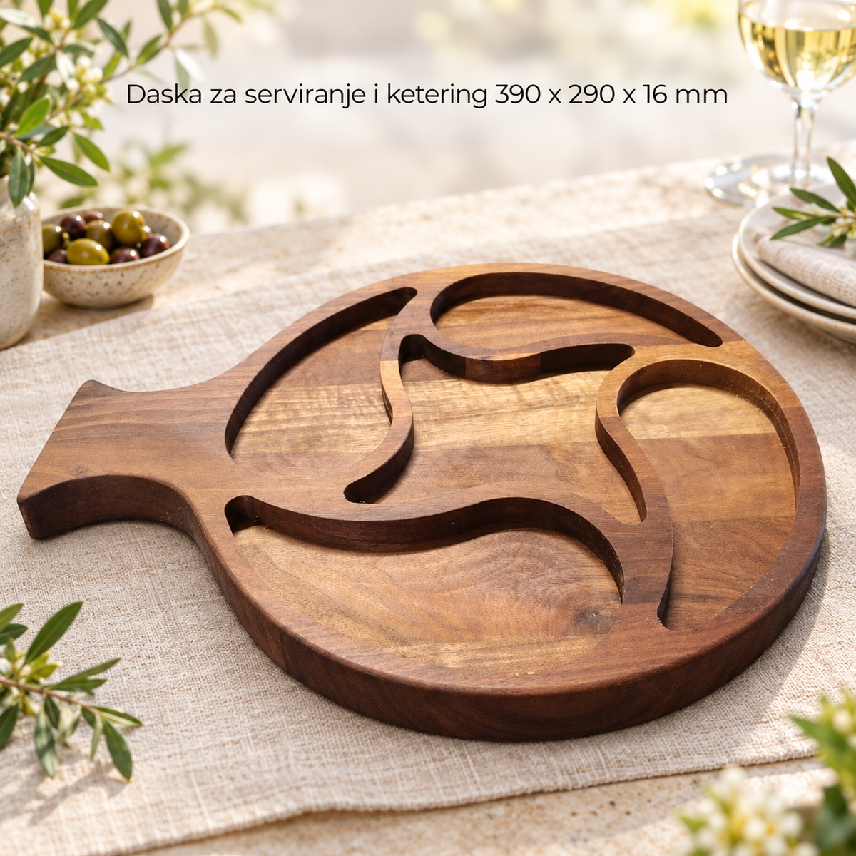 Daska za serviranje i ketering   390 x 290 x 16 mm