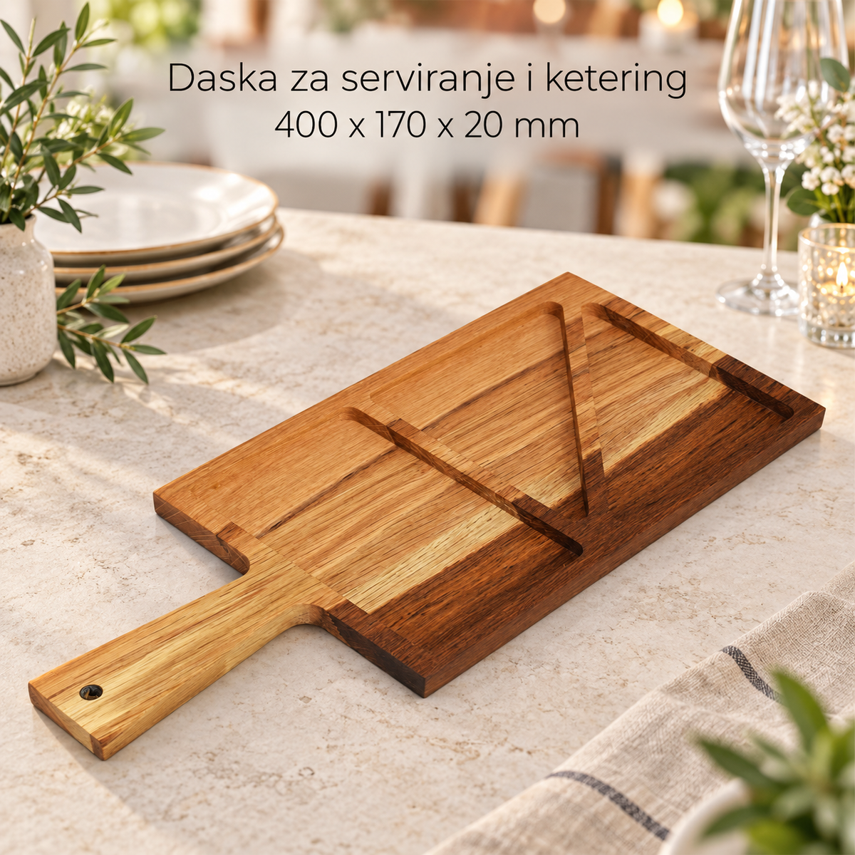 Daska za serviranje i ketering   400 x 170 x 20 mm