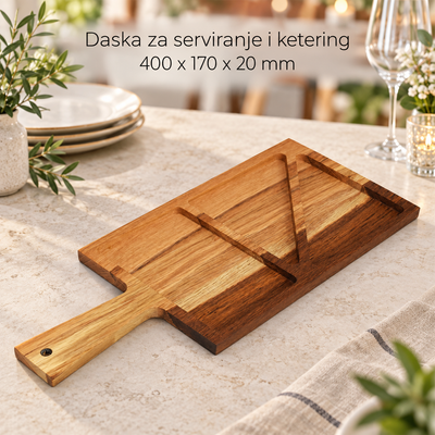 Daska za serviranje i ketering   400 x 170 x 20 mm