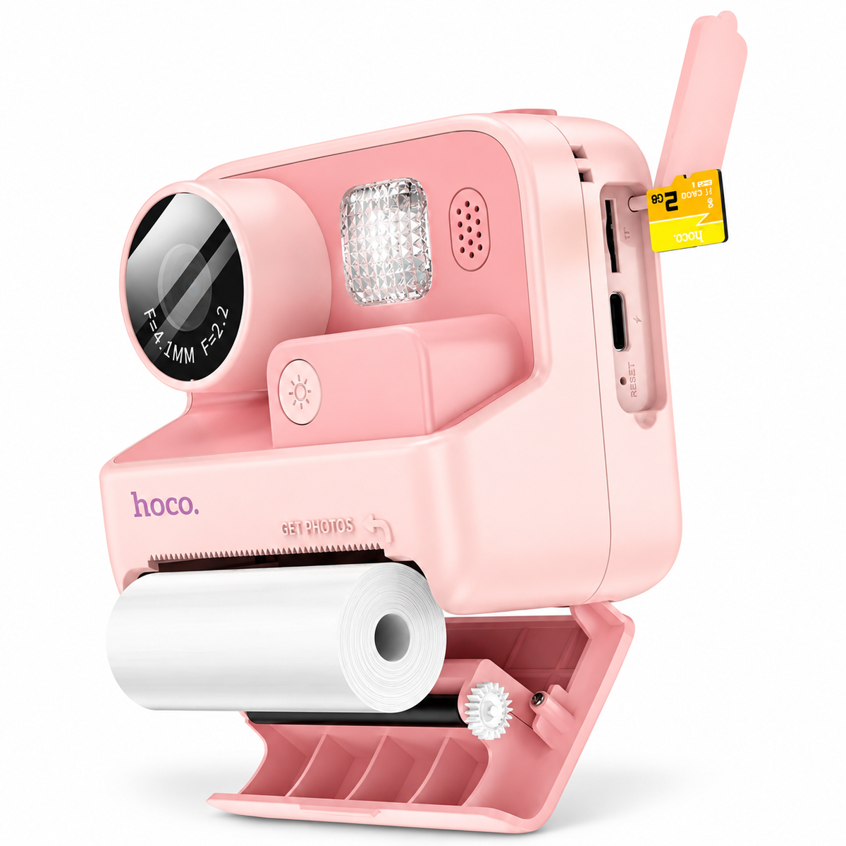 DečiJa kamera sa štampačem, 2" IPS LCD, 720p, microSD DV200 Pink