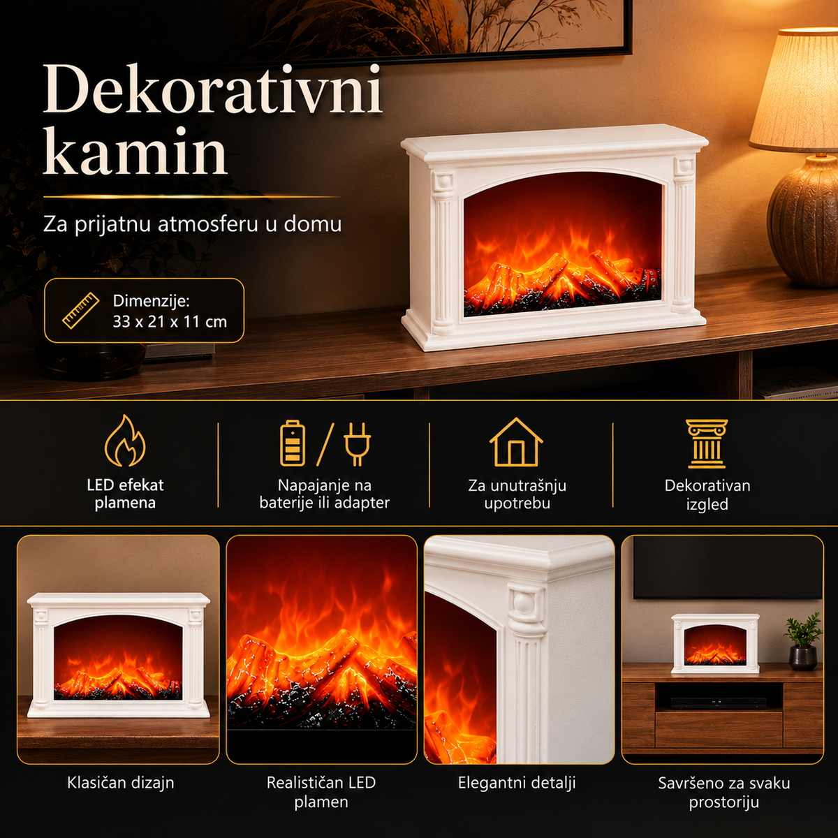 Dekorativni kamin bez grejanja LTN33FP