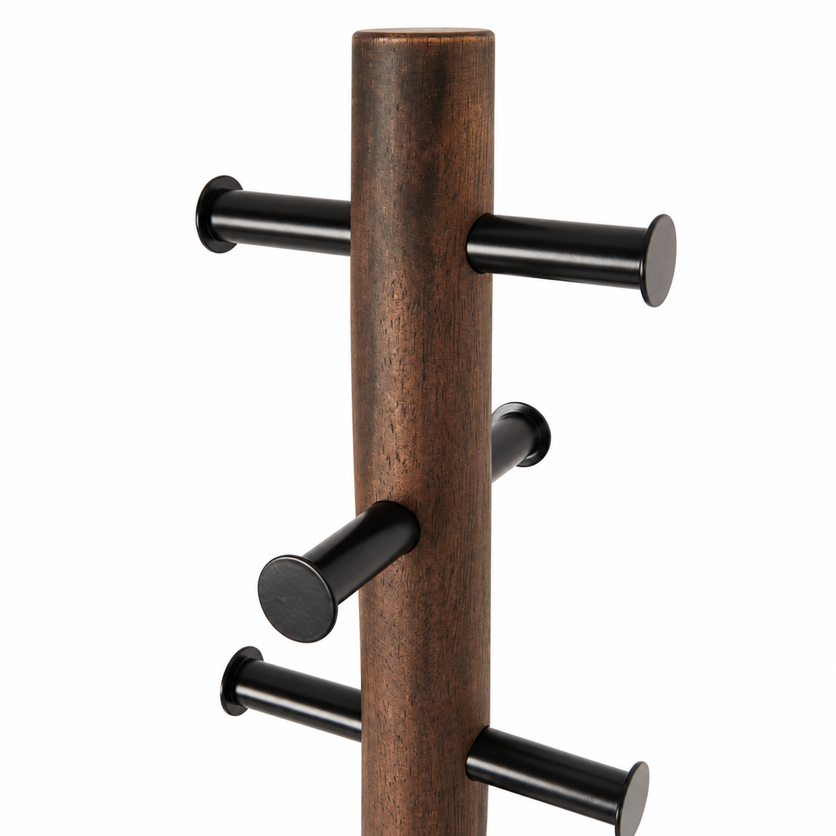 Vešalica za kapute PILLAR coat rack black/walnut