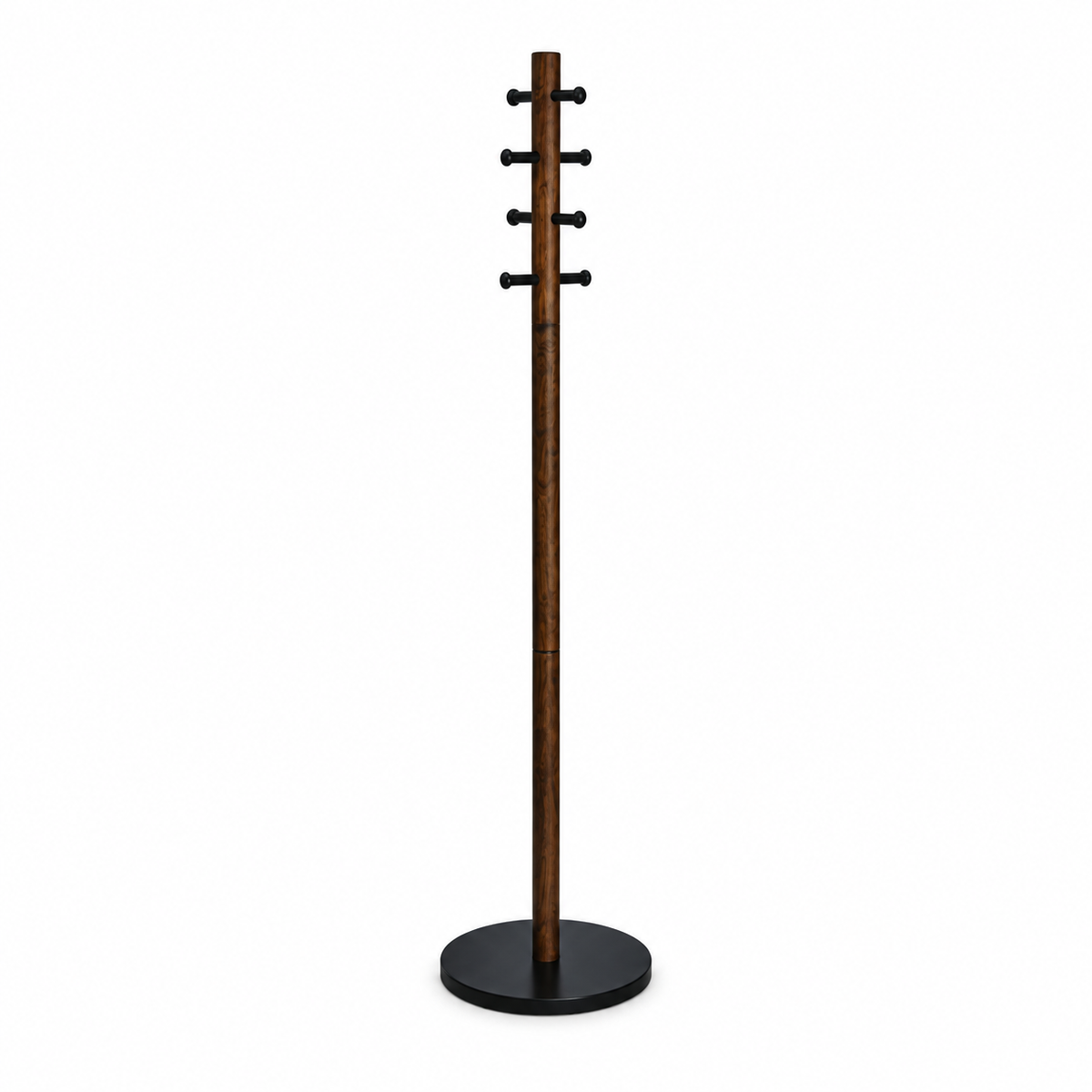 Vešalica za kapute PILLAR coat rack black/walnut