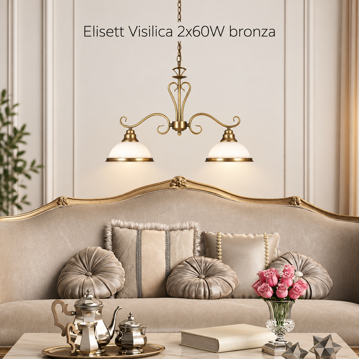 Elisett Visilica E27 2x60W bronza