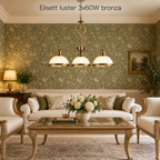 Elisett luster E27 3x60W bronza