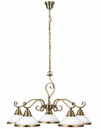 Elisett luster E27 5x60W bronza