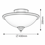 Elisett plafonjera E14 2x40W bronza