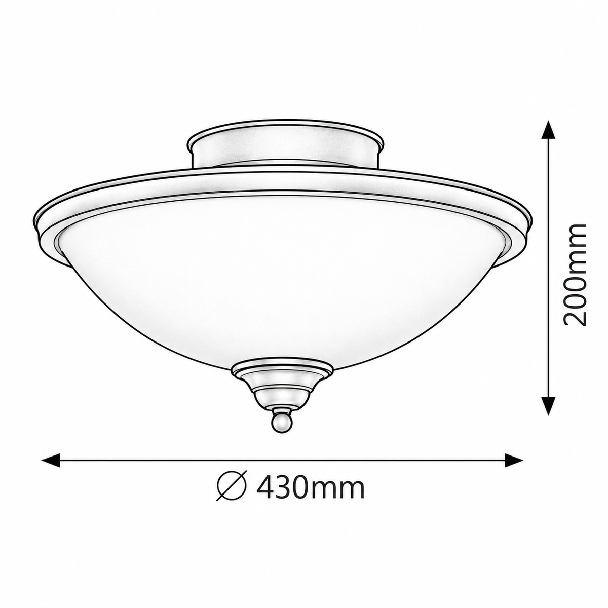 Elisett plafonjera E14 2x40W bronza