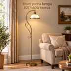 Elisett podna lampa E27 1x60W bronza