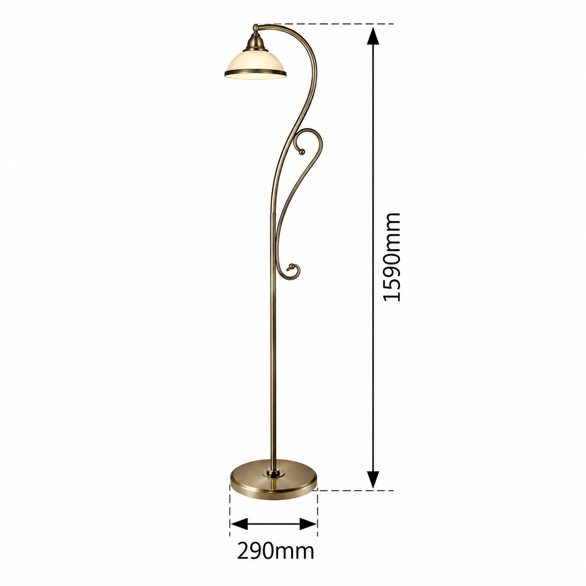 Elisett podna lampa E27 1x60W bronza