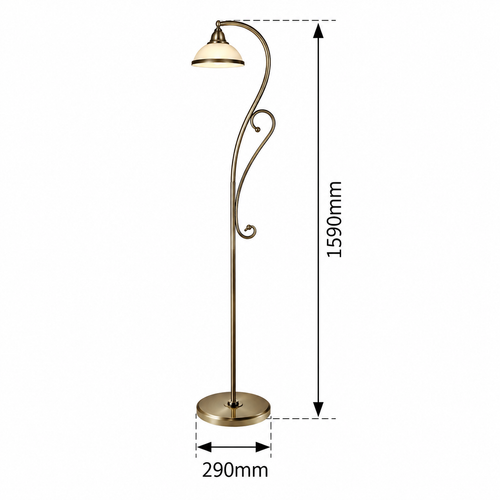 Elisett podna lampa E27 1x60W bronza