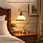 Elisett stona lampa E27 1x60W bronza