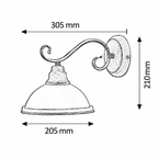 Elisett zidna lampa E27 1x60W bronza