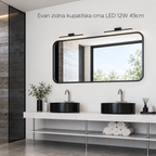 Evan zidna kupatilska crna LED 12W 4000K 49cm