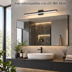 Evan zidna kupatilska crna LED 18W 4000K 63cm