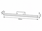 Evan zidna kupatilska crna LED 18W 4000K 63cm