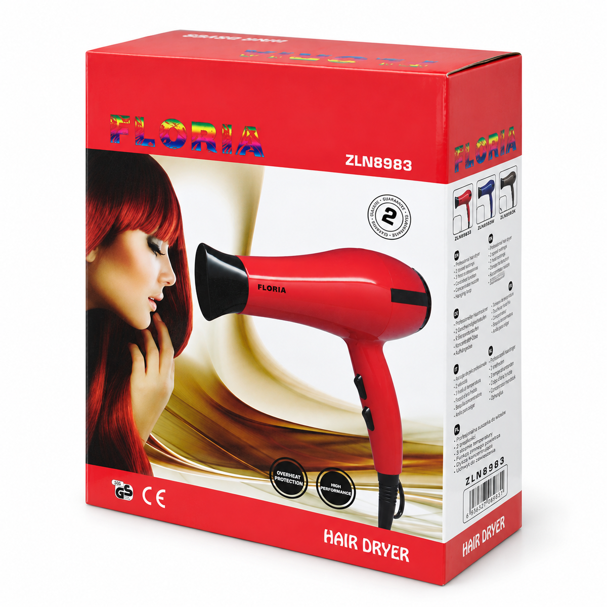 Fen za kosu, 1800 W , crveni ZLN8984