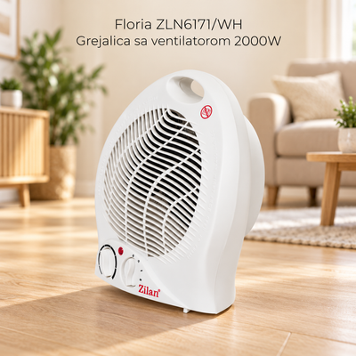 Floria ZLN6171/WH Grejalica sa ventilatorom 2000W