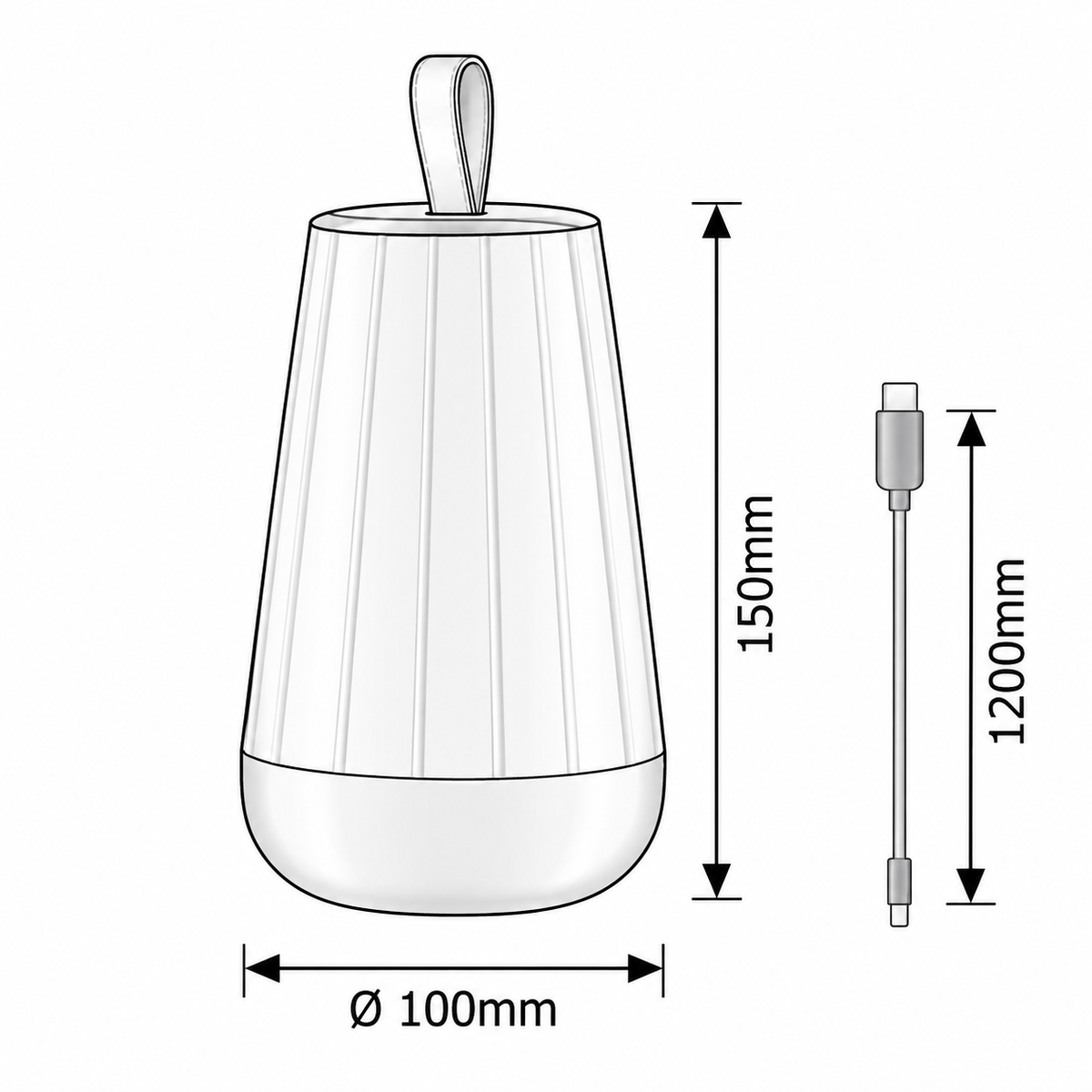 Franco LED stona dekorativna punjiva RGB dimabilna 2W 3000K