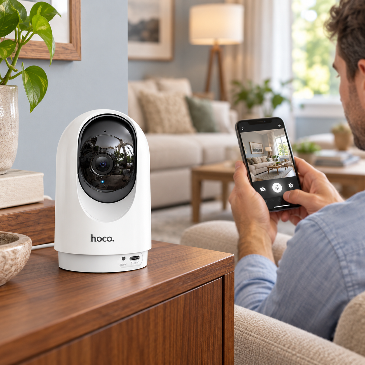 Full HD bežična unutrašnja kamera , 3MP, do 128 Gb kartica, D1 Indoor PTZ