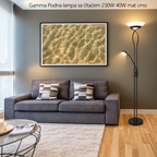 Gamma Podna lampa sa čitačem 230W 40W mat crno
