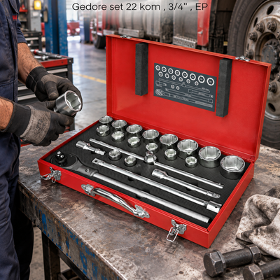 Gedore set 22 kom , 3/4