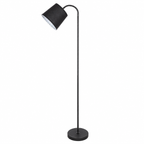Godric podna E27 crna metal/textil abažur crna 141 cm
