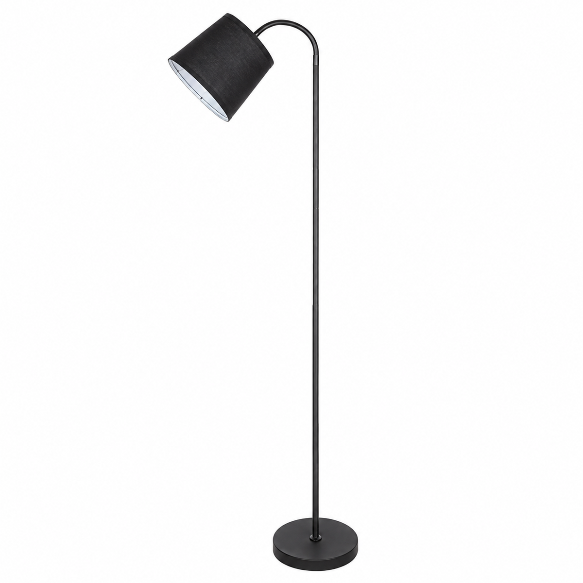 Godric podna E27 crna metal/textil abažur crna 141 cm