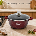 Granitna šerpa 24 cm – bordo
