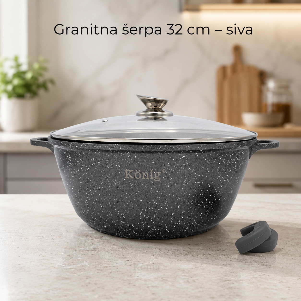Granitna šerpa 32 cm – siva
