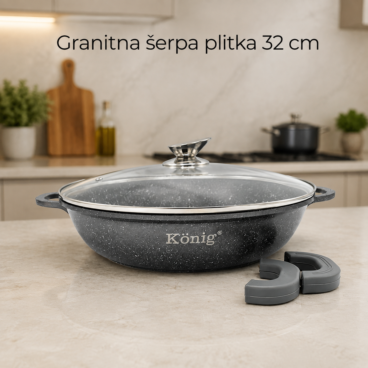 Granitna šerpa plitka 32 cm