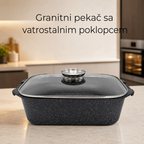 Granitni pekač sa vatrostalnim poklopcem