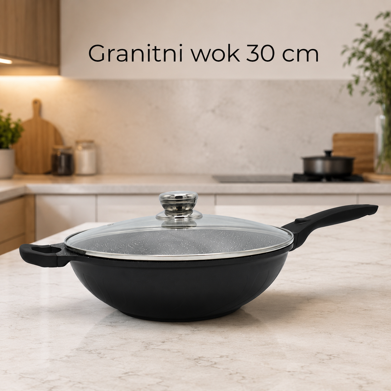 Granitni wok 30 cm