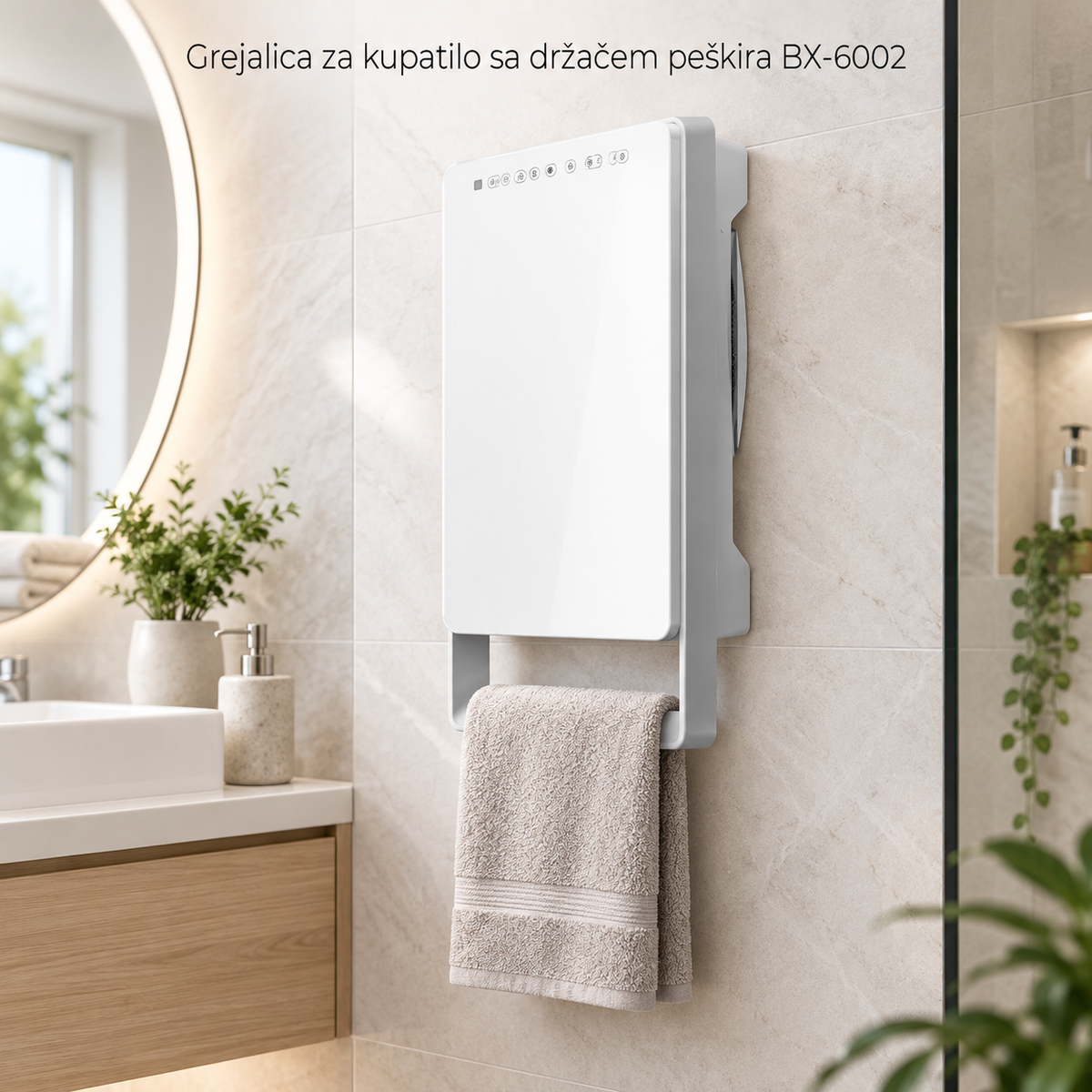 Grejalica za kupatilo sa držačem peškira BX-6002