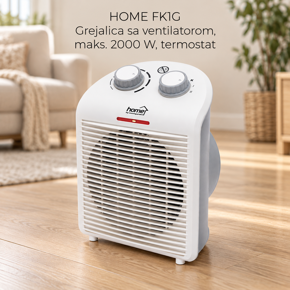 HOME FK1G Grejalica sa ventilatorom, maks. 2000 W, termostat