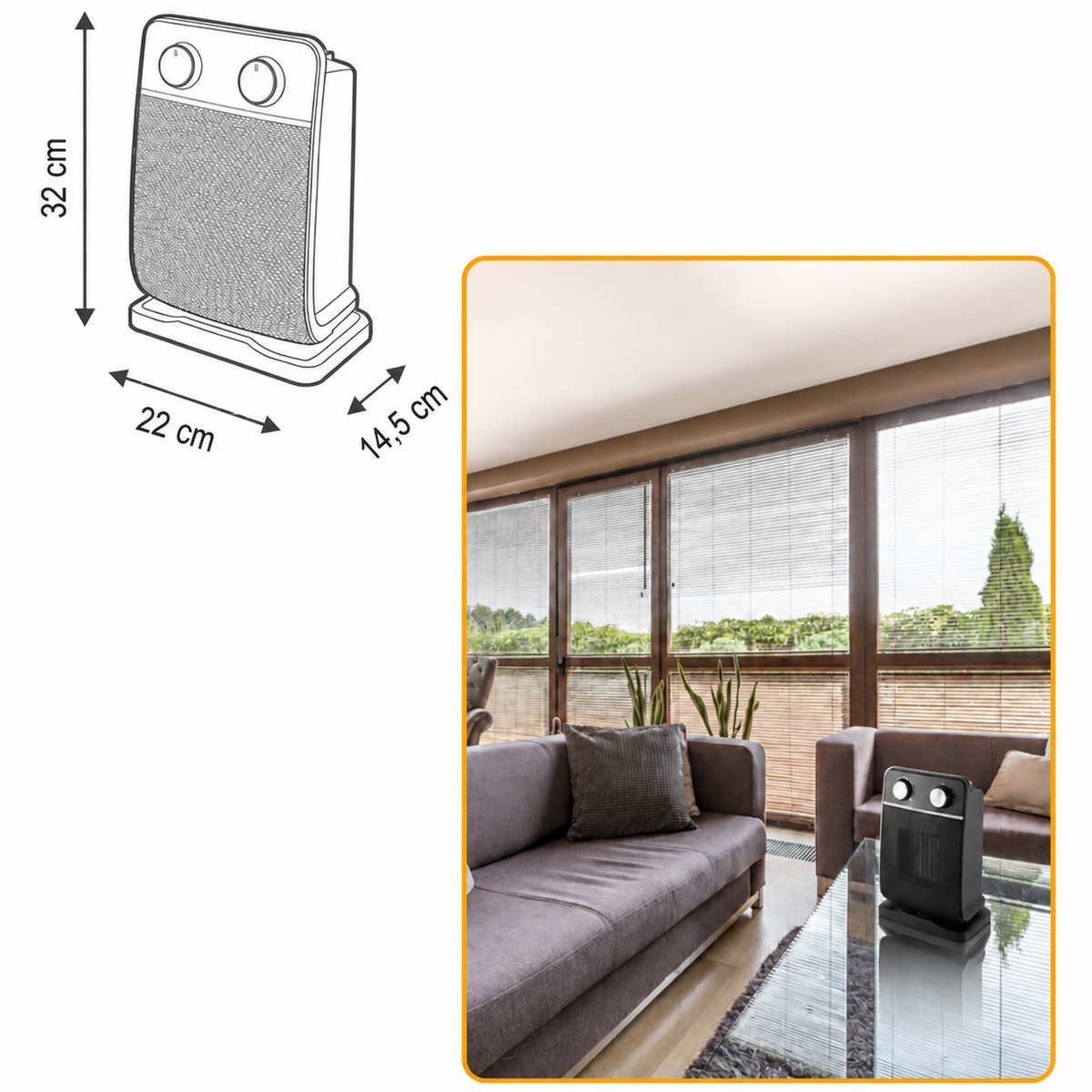 HOME FK29 Keramička grejalica sa ventilatorom