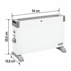 HOME FK343TURBO Grejalica konvektorska sa ventilatorom, 750/1250/2000W